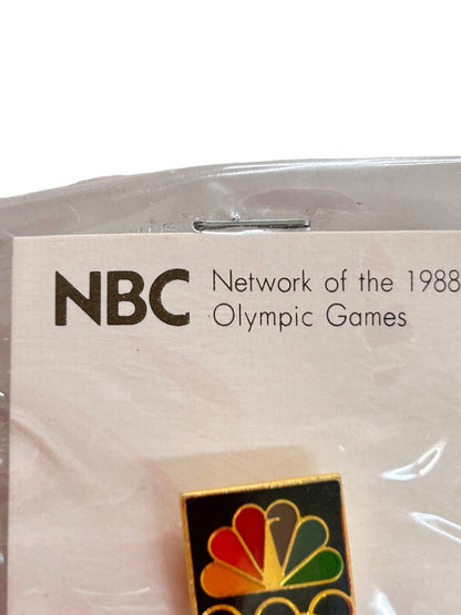 NBC 1988 Olympic Logo Lapel Pin Seoul Korea Sept 17-Oct 2