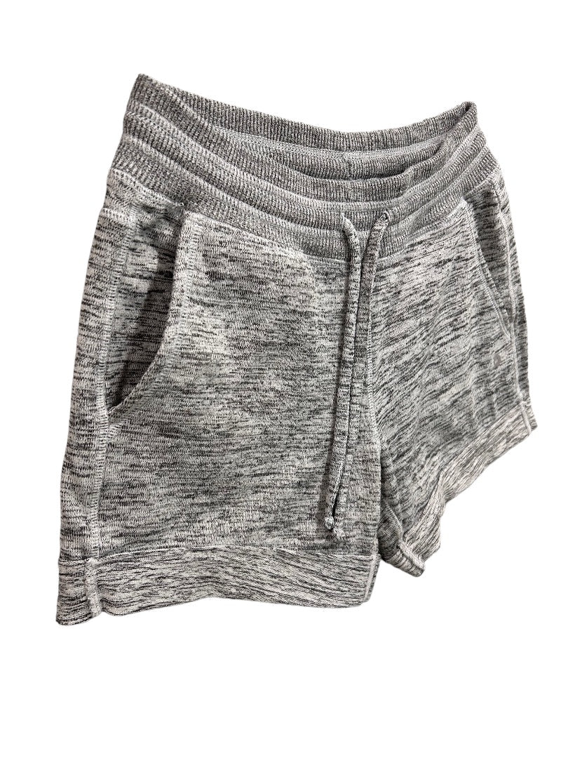 Small 90 Degree by Reflex Women's Knit Heather Gray Pull On Shorts Elastic Drawstring