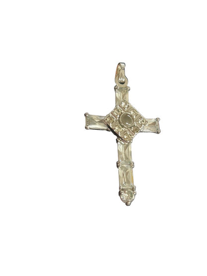 Stanhope Cross Lord's Prayer Necklace Pendant 1.75" Prayer in Stone