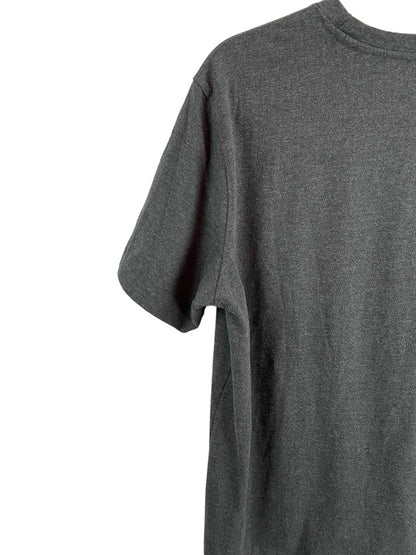 Large Champion Men's Dark Gray Heathered Tshirt Short Sleeve