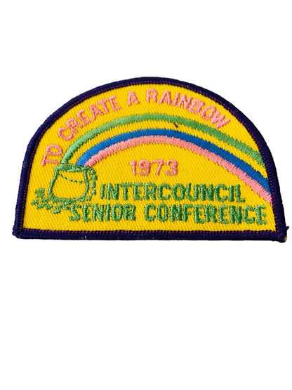 Girl Scout Patch Vintage 1973 Intercouncil Senior Conference "To Create a Rainbow"