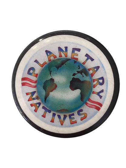 Pinback Button Planetary Natives 2.2" Diameter Earth Graphic Collectible