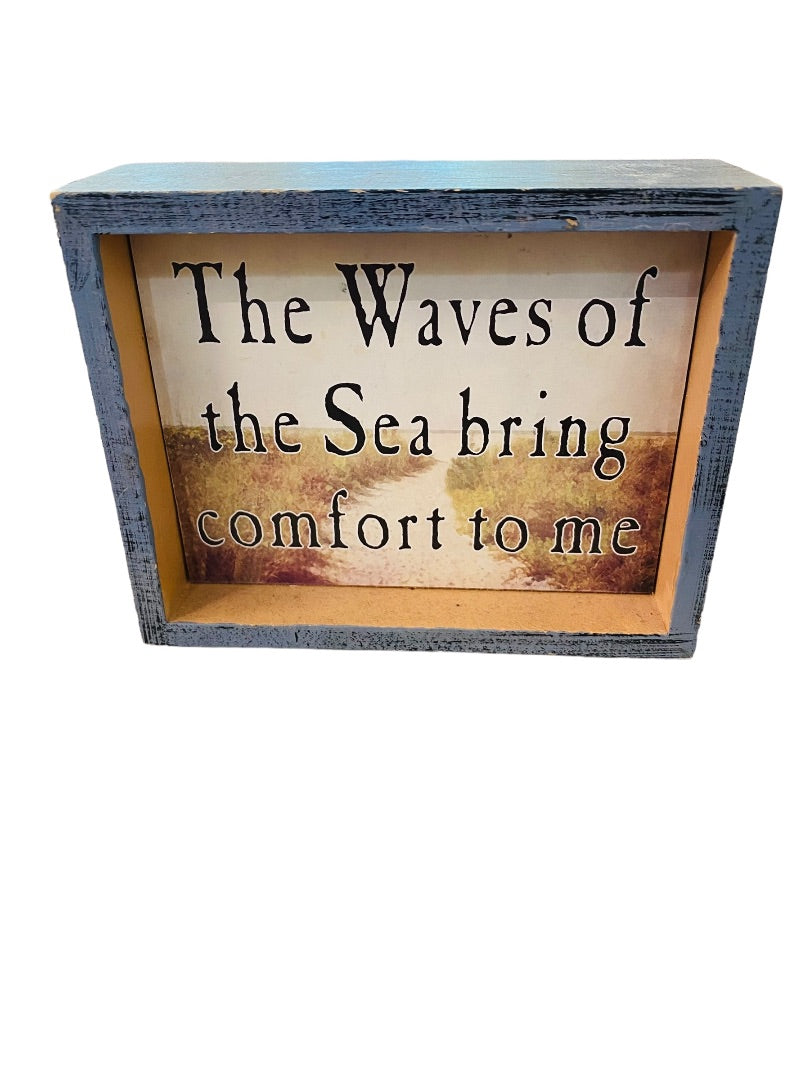 Tabletop Plaque Dual Sided Beachy "Welccome to the Beach" 5 x 4"