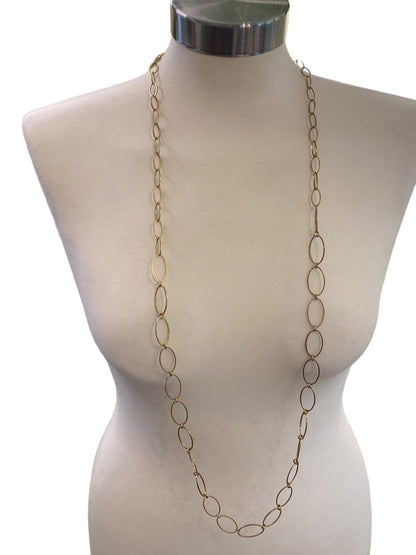 Goldtone Signed Alfani Link Necklace Lightweight Lobster Clasp 44"L