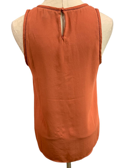 Size 6 J.Crew Womens Rust Orange Sleeveless Pullover Blouse J2563