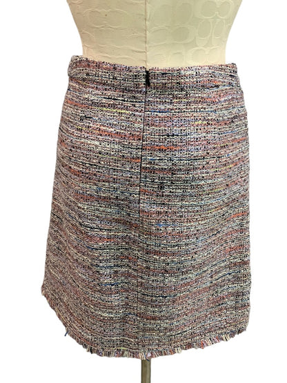 Size 4 Halogen Tweed Pink Multicolor Skirt Pencil Straight Lined