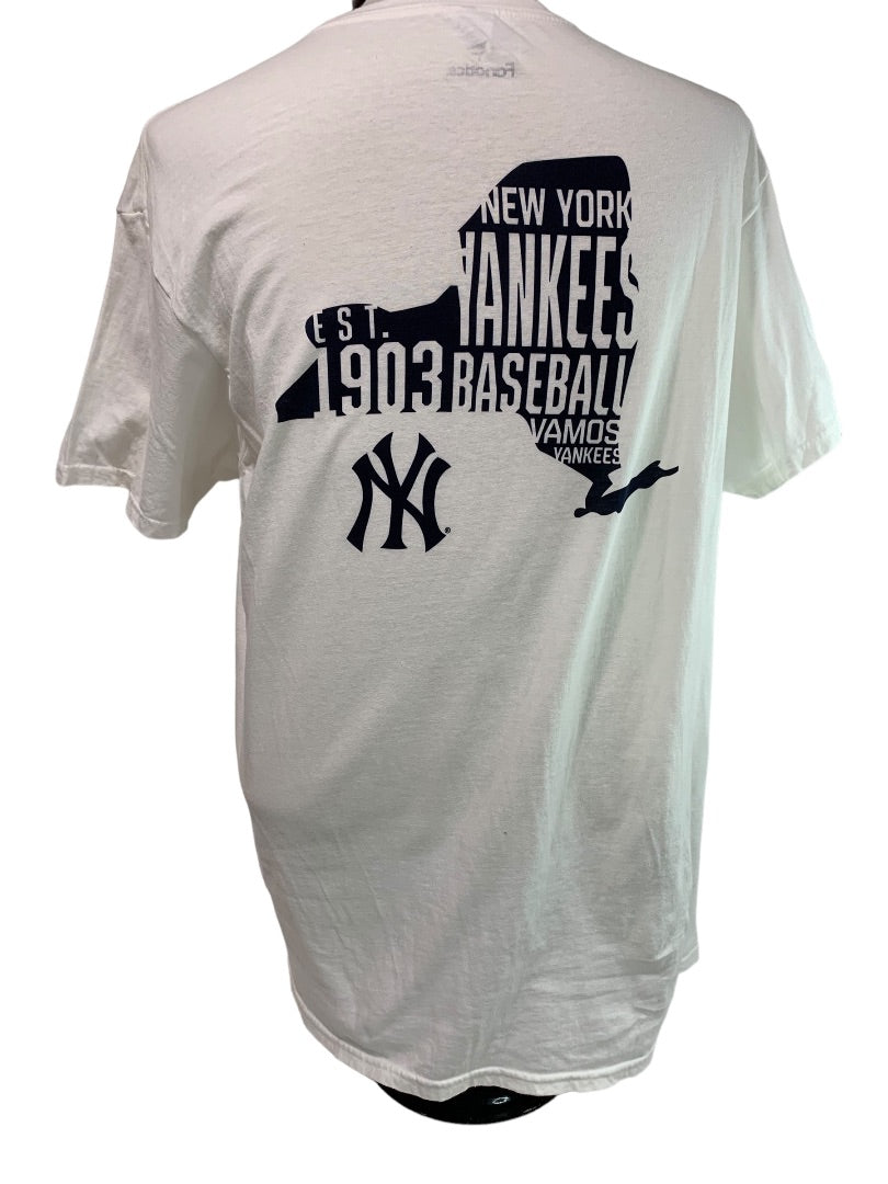 XL Fanatics New York NY Yankees Mens White Tshirt Short Sleeve