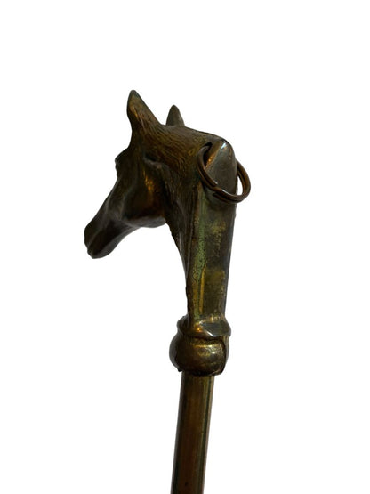 Brass Horse Head Equestrian Shoe Horn Vintage