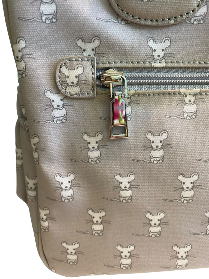 Not before tea Pip the Mouse Vintage Gray Diaper Bag NWT Display Piece