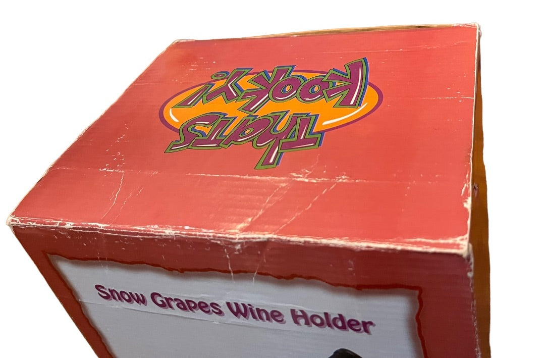 That's Kooky Snow Grapes Wine Holder with Bottle Topper Item 71279