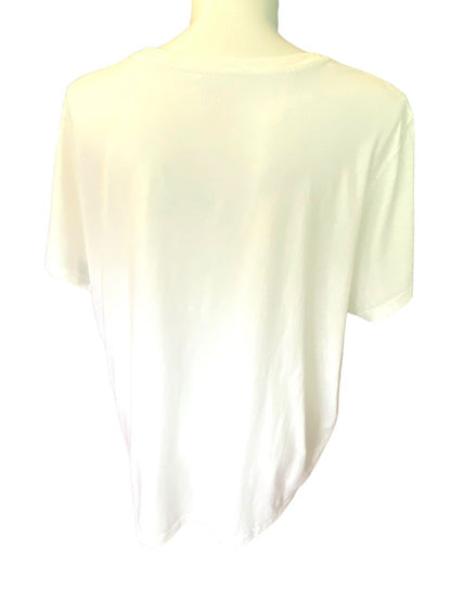 3X Plus LL Bean White Short Sleeve T-Shirt Tee Shirt