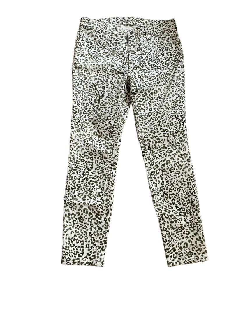 Size 10 (28) Tommy Bahama Ella Twill High Rise Ankle Pants Jeans Animal Print