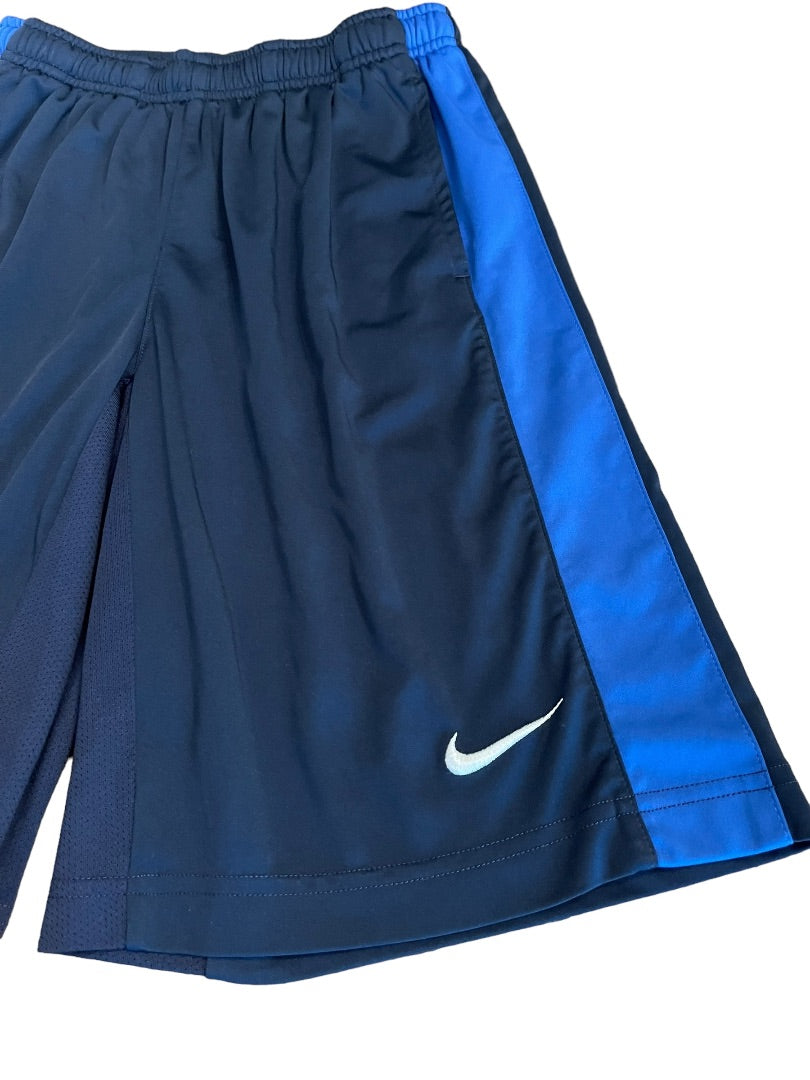 Small Nike Dri-Fit Athletic Drawstring Pull On Shorts Blue Side Pockets 416172-453