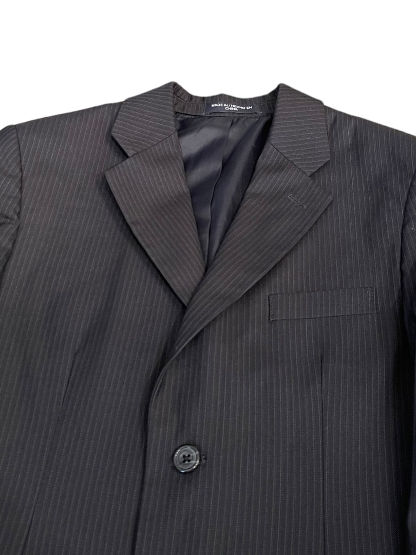 12 Regular Nautica Boys Black Pinstripe Suit Jacket 2 Button