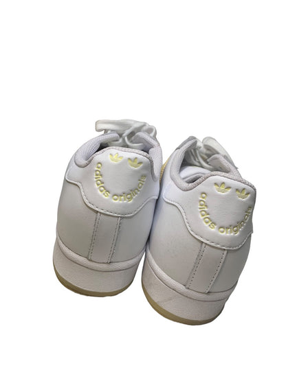 Size 9.5 Adidas Originals Womens White Yellow Superstar Sneakers GY2073