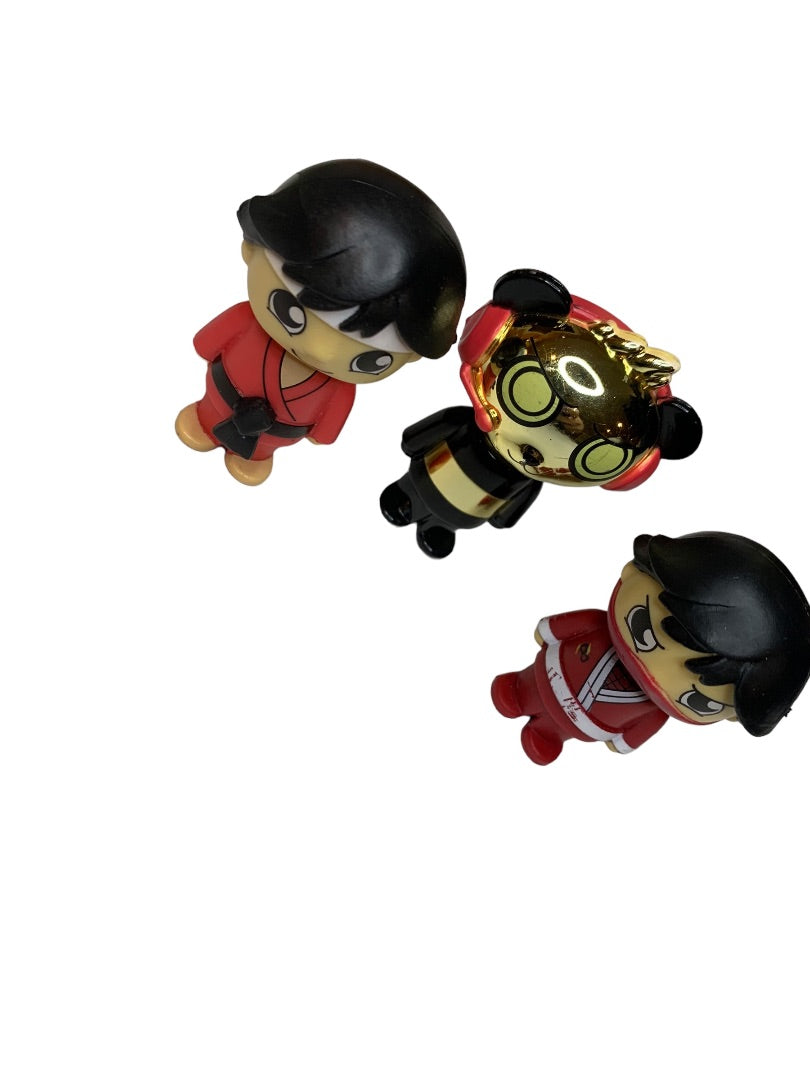 Ryans World Set of 3 Figurines Ninja Karate Robo Panda 2"