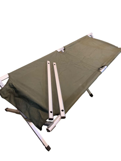 Aluminum Folding Camping Cot Bed Military Style 6' x 25" Collapsible Carrying Case