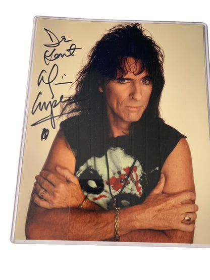 Signed Alice Cooper 8x10 Photo Personalized Autograph