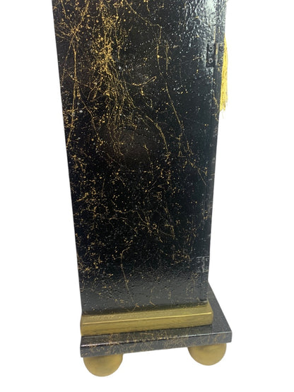 R.Stad Designs Black Gold Handmade Hinged Tabletop Cabinet Box for VHS Tapes 20"h x 10.5"w