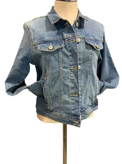 2X (20.5 Plus) There Abouts Girls Denim Jean Jacket Classic Medium Wash