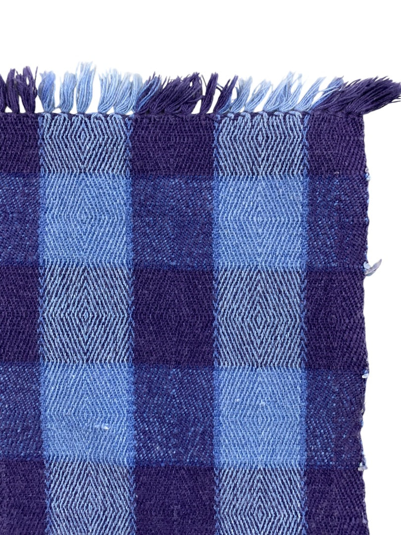 Set of 4 20 x 13 Inch Placemats Blue Buffalo Check Plaid Table Linens