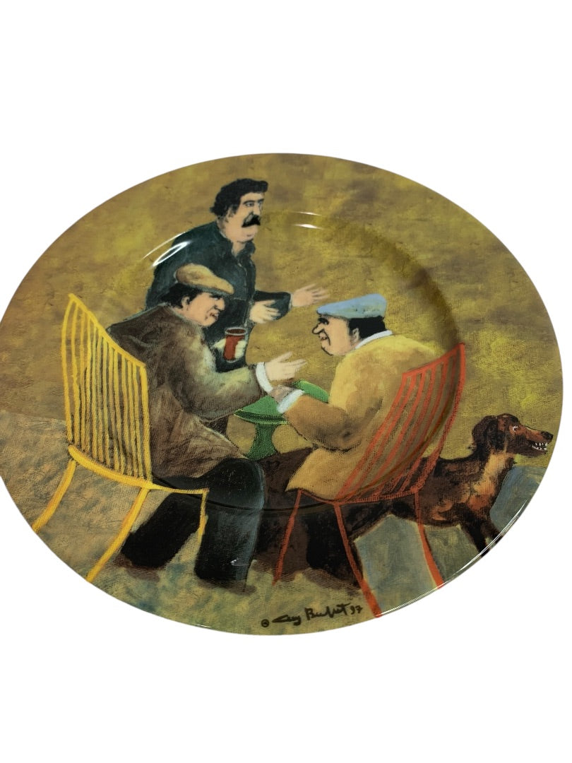 Guy Buffet Tuscan Storefronts Salad Plate Gentleman Repast 8 Inch