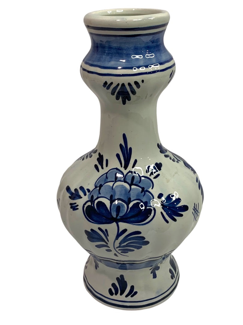 Vintage Delft Blue Handpainted Vase 8 Inch Holland