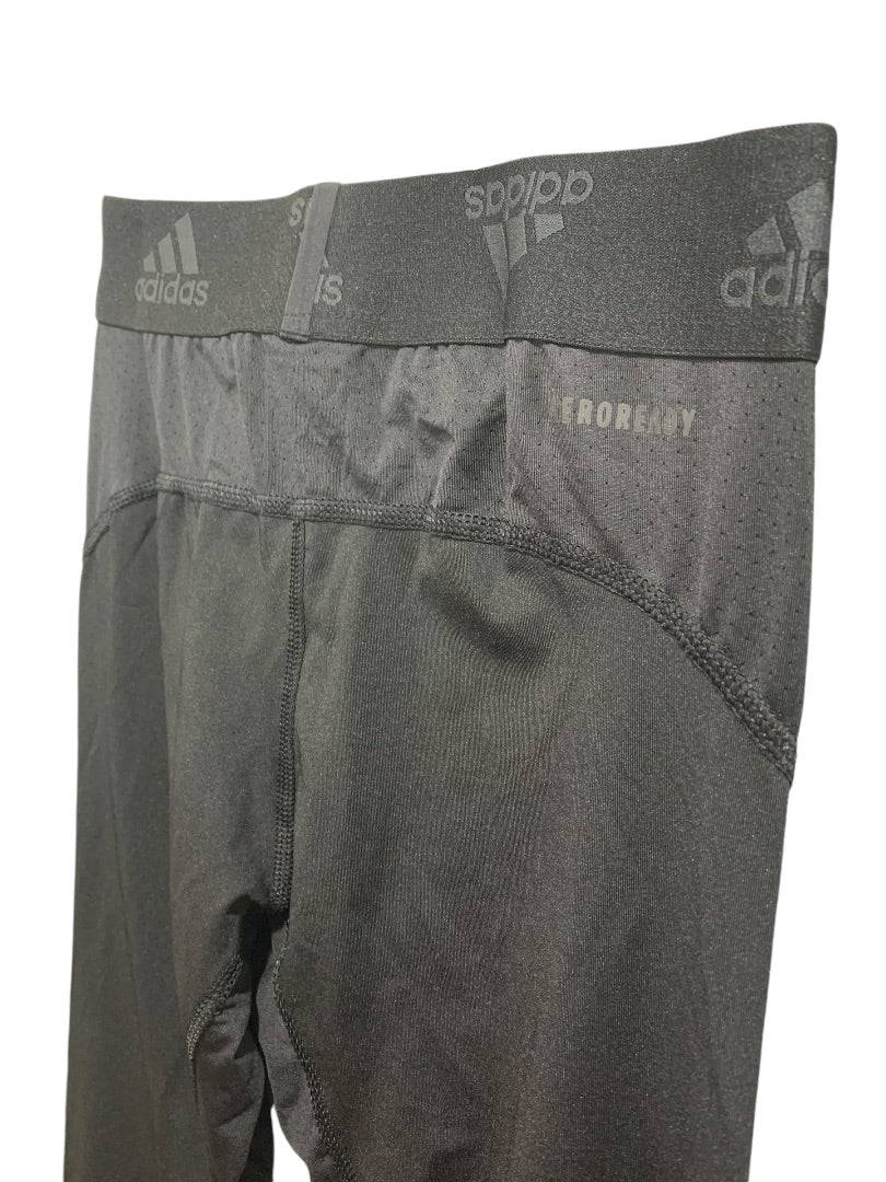 Small Adidas Mens New Black Training Tights 3/4 Length Tech Fit GM5034