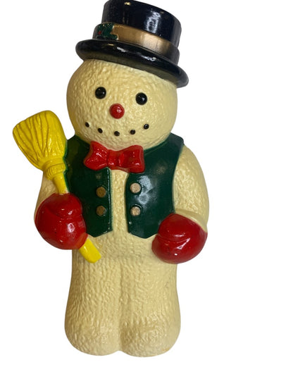 1997 Snowman Pathway Blow Mold Light Topper Dynagood  10 inch Hard Plastic