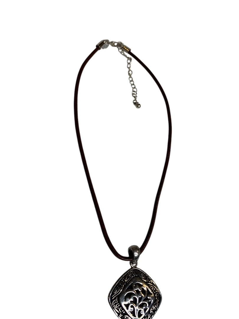 Lia Sophia 15-18 Inch Silvertone Medallion Necklace