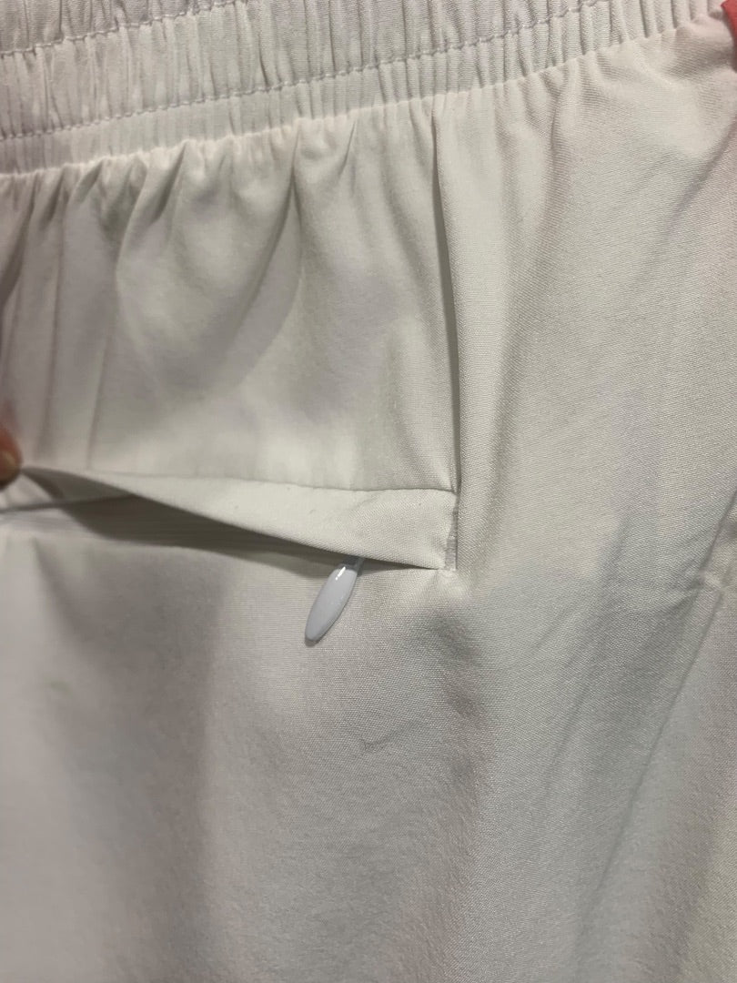 Medium Champion Womens New Running Varsity Shorts White Lined