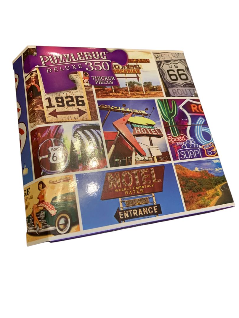 Puzzlebug De Lux 350 Piece Puzzle 20 x 12 Inch Route 66 Theme