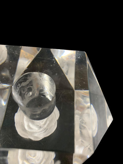 1980 Dekel's L.A.S. Lucite Acrylic Signed Candle Holders Rose