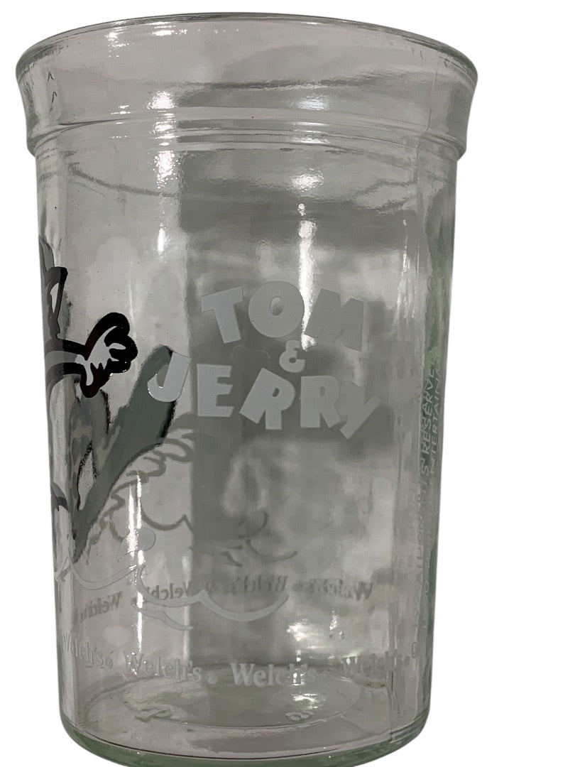 Vintage 1990 Tom & Jerry Welchs Surfing Jelly Jar Drinking Glass