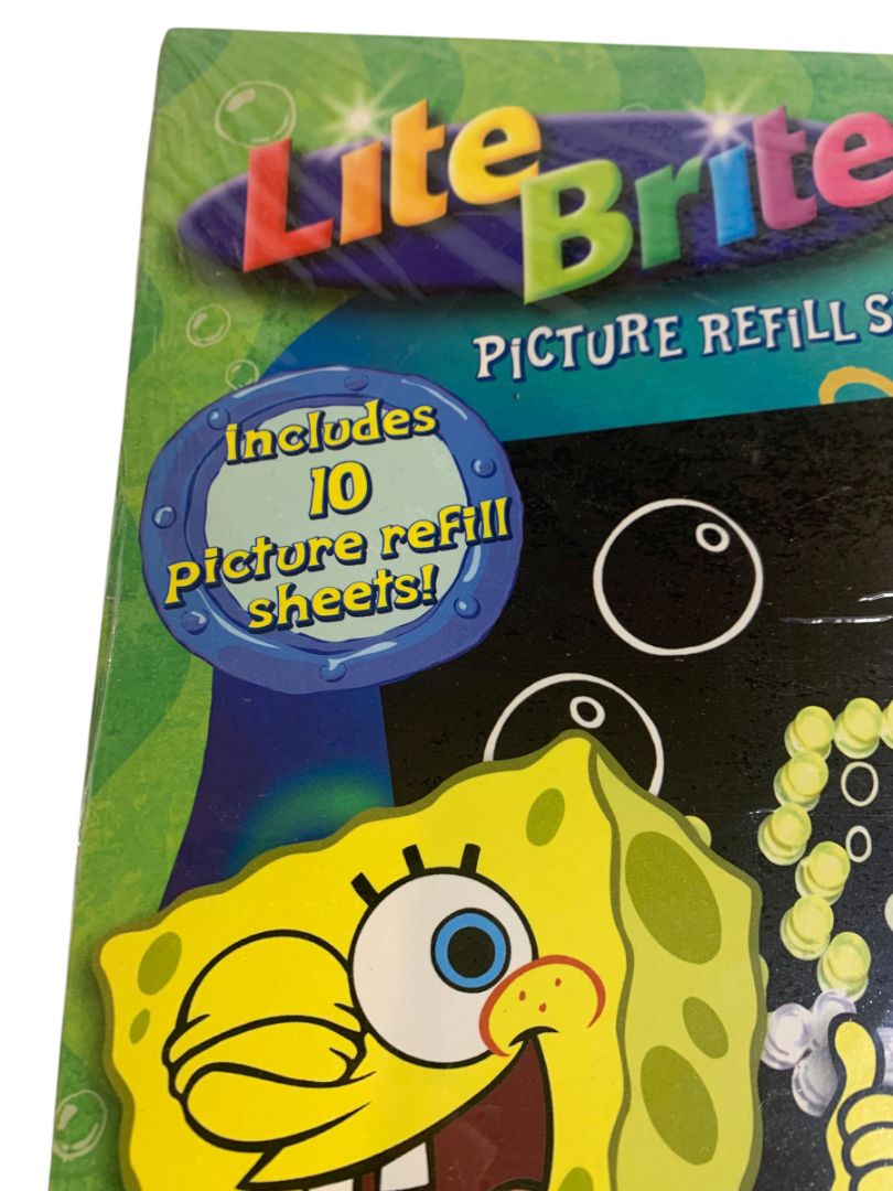 Lite Brite Sponge Bob Squarepants Sealed Pack 10 Refill Sheets