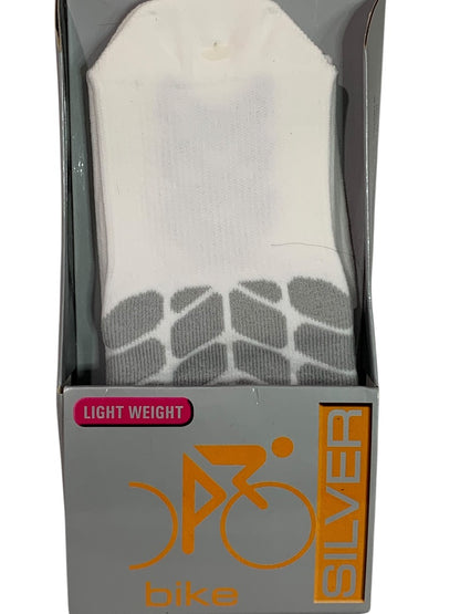 Small Euro Sock Light Weight Bike Silver Cycle Quarter EU202 Unisex