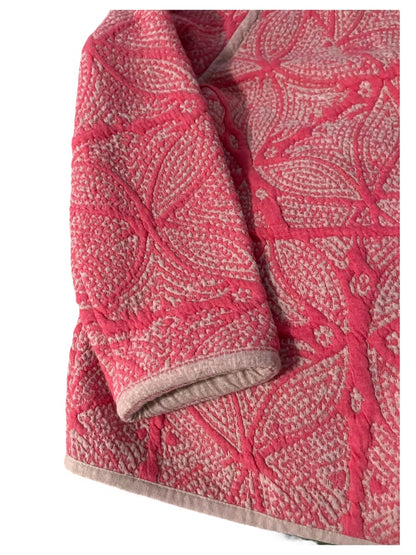 2X Nic+Zoe Jet Set Knit Jacket Pink Womens New Textured