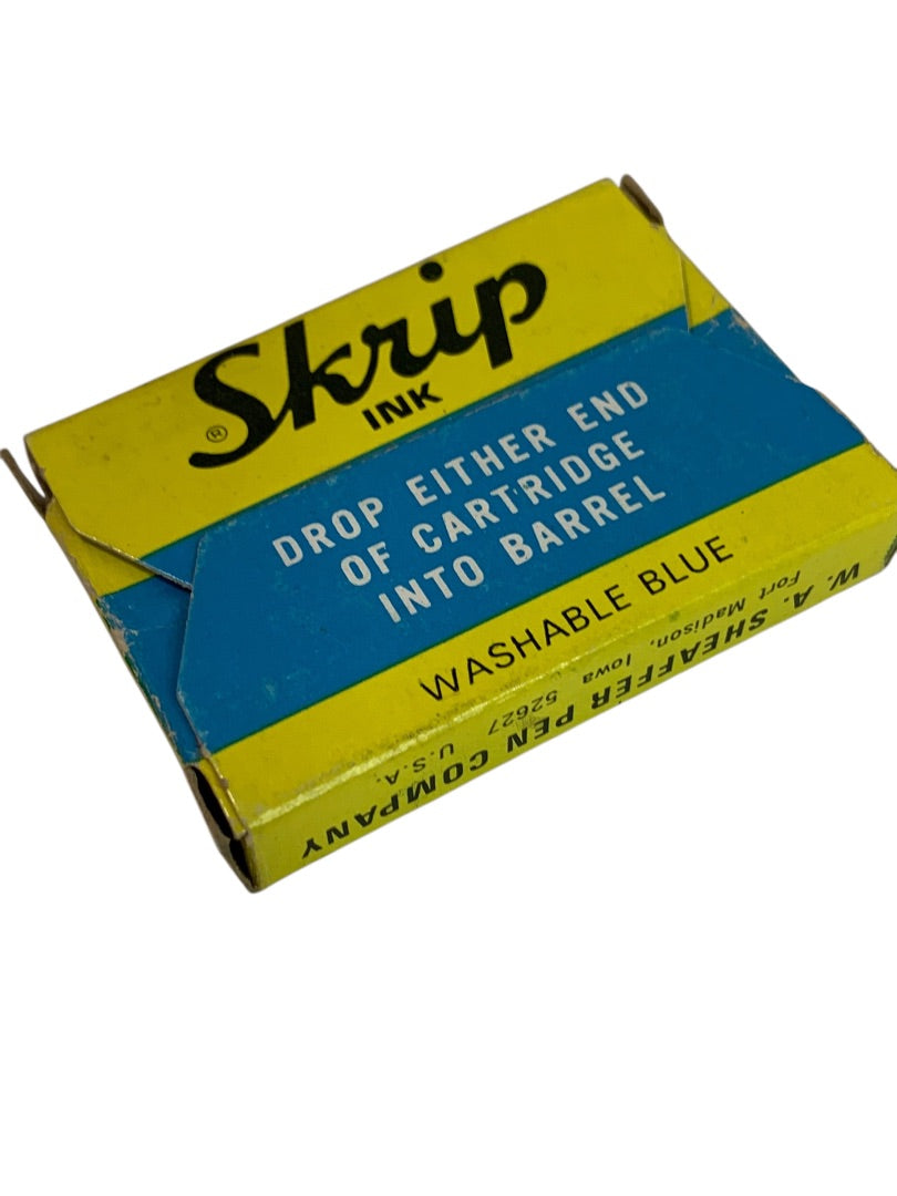 Vintage Sheaffer Skrip Ink Cartridge 5 -Pack Washable Blue