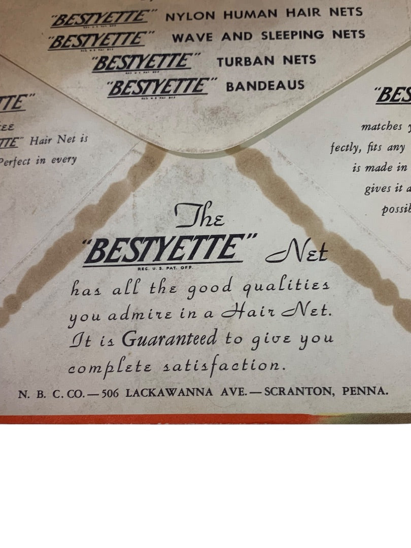 Vintage Bestyette Hair Net 3 Packs Regular Size Light Brown Scranton PA