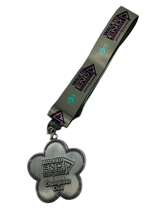 Walk to End Alzheimers Champions Club Commemorative Medal on Lanyard