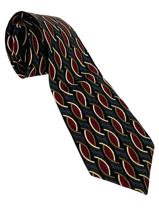 Torriani Mens Silk Necktie Tie 60 Inch 3.7 Inch at Widest Italy