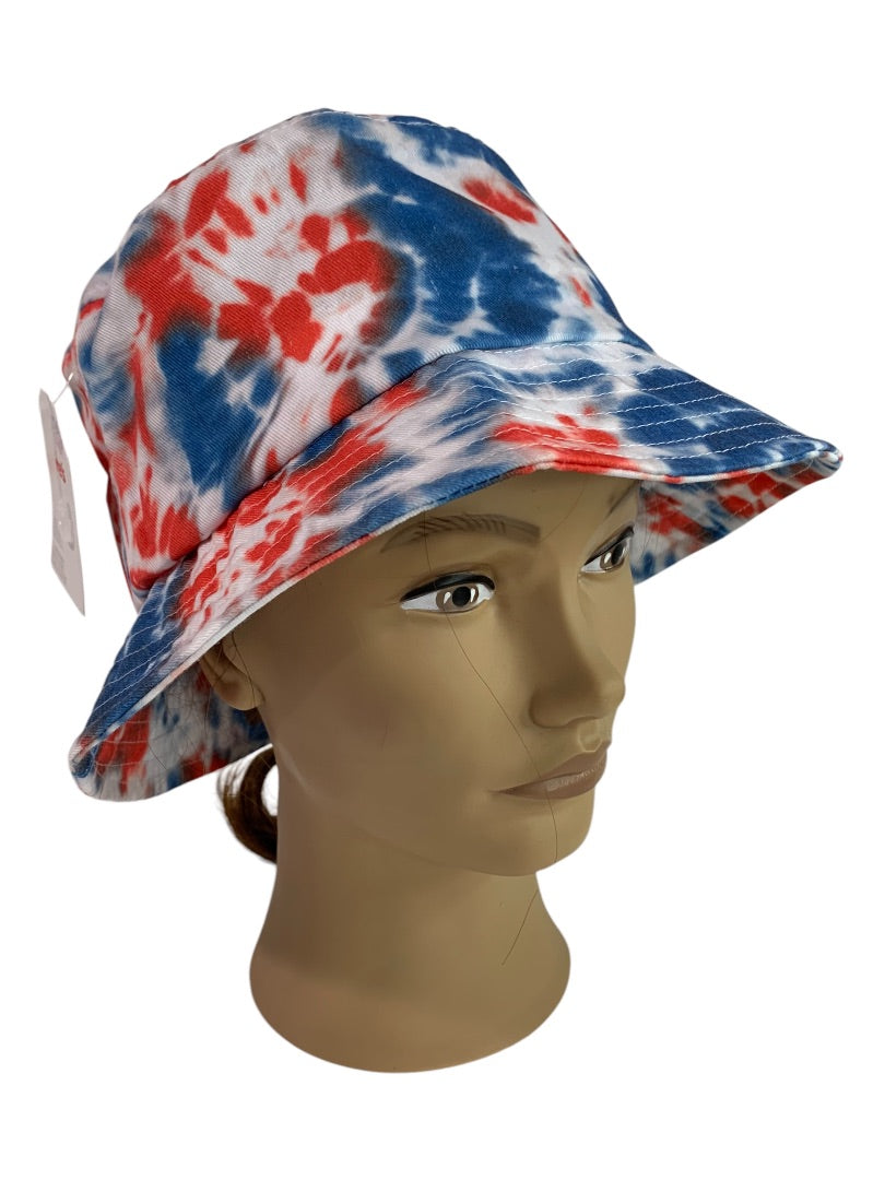 Small Claires New Bucket Hat Patriotic Tie Dye Fabric