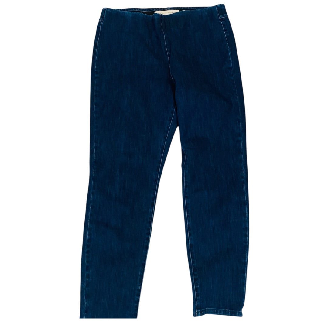 Large Soft Surroundings Womens Dark Wash Jeans Jeggings Stretch Denim Elastic Waist