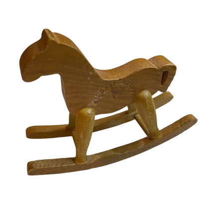 1980s Teddy Bear Story Miniature Dollhouse Rocking Horse 1:12 Scale