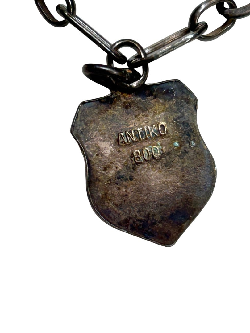 German Silver 800 Rev Fritz Vintage Charm Bracelet Souvenir 6 Inch