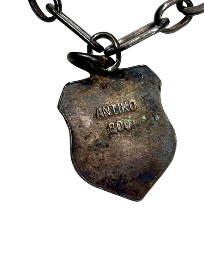 German Silver 800 Rev Fritz Vintage Charm Bracelet Souvenir 6 Inch