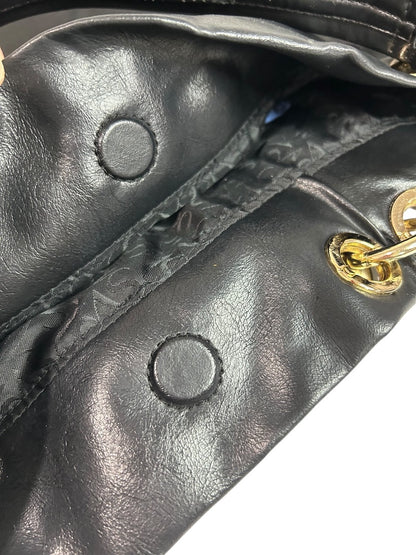 Simply Vera Black Vegan Leather Handbag Hobo Style Goldtone Hardware
