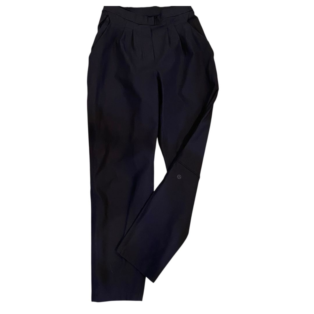 Size 4 LuLulemon Pull On Womens Black Trouser Pants High Rise