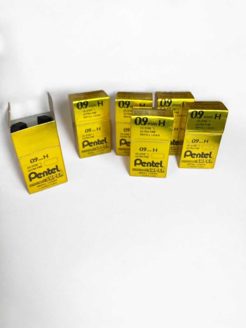 Pentel 63 Tubes .9mm H Ultra Fine .036" Refill Leads Super