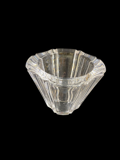 Orrefors Sweden Crystal Northern Lights Dream Bowl Candle Holder 3.5 Inch